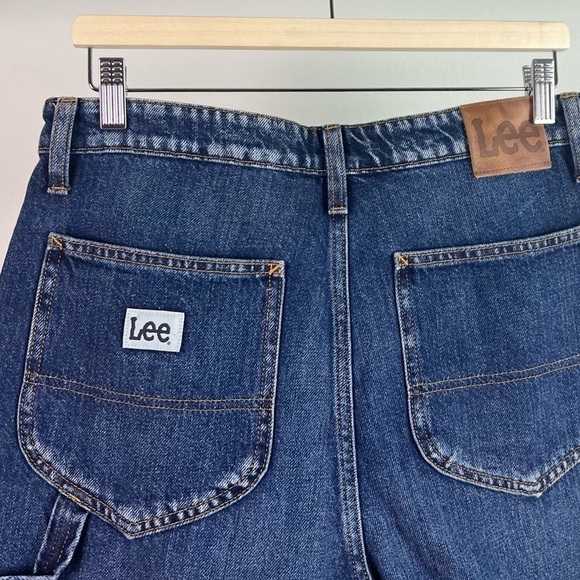 NWT Lee Modern Vintage Madewell High Rise Dungaree Shorts In KC Blues - Picture 9 of 9